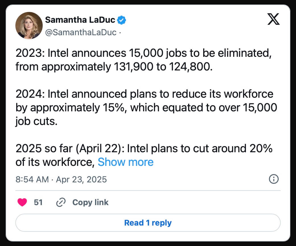 Intel Sa Thải 21.000 Nhân Viên Bước Ngoặt Lớn Dưới Thời Ceo Mới, Thị Trường Kỳ Vọng Gì
