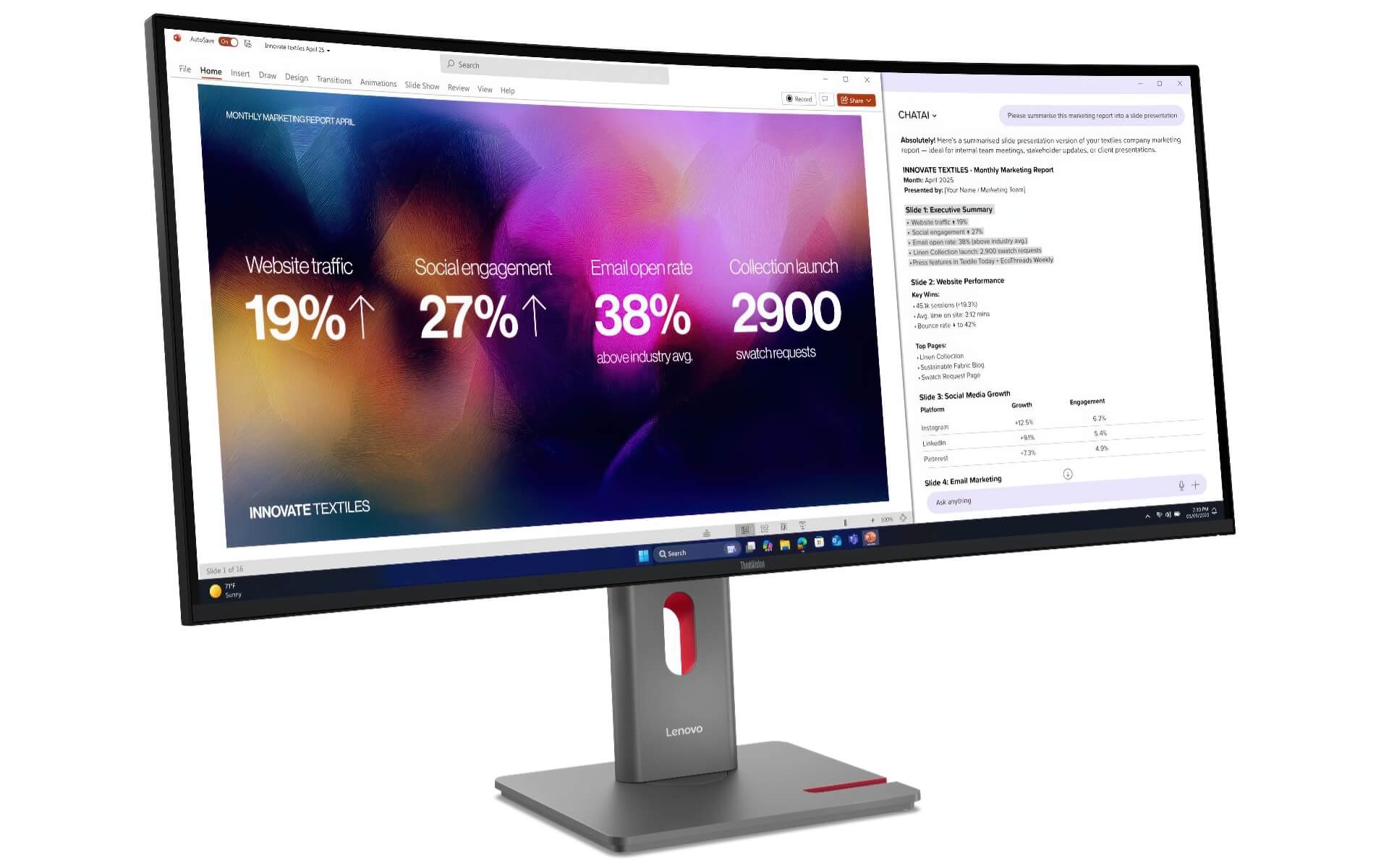 Lenovo Trình Làng Màn Hình Và Phụ Kiện Chuyên Nghiệp