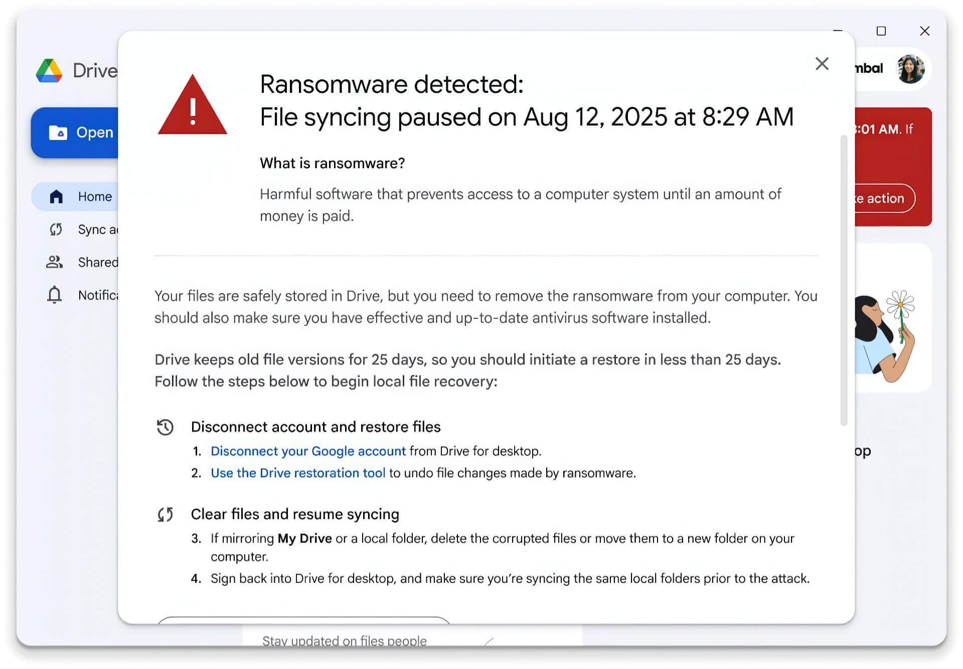Google ra mắt tính năng AI phát hiện ransomware trên Drive Desktop