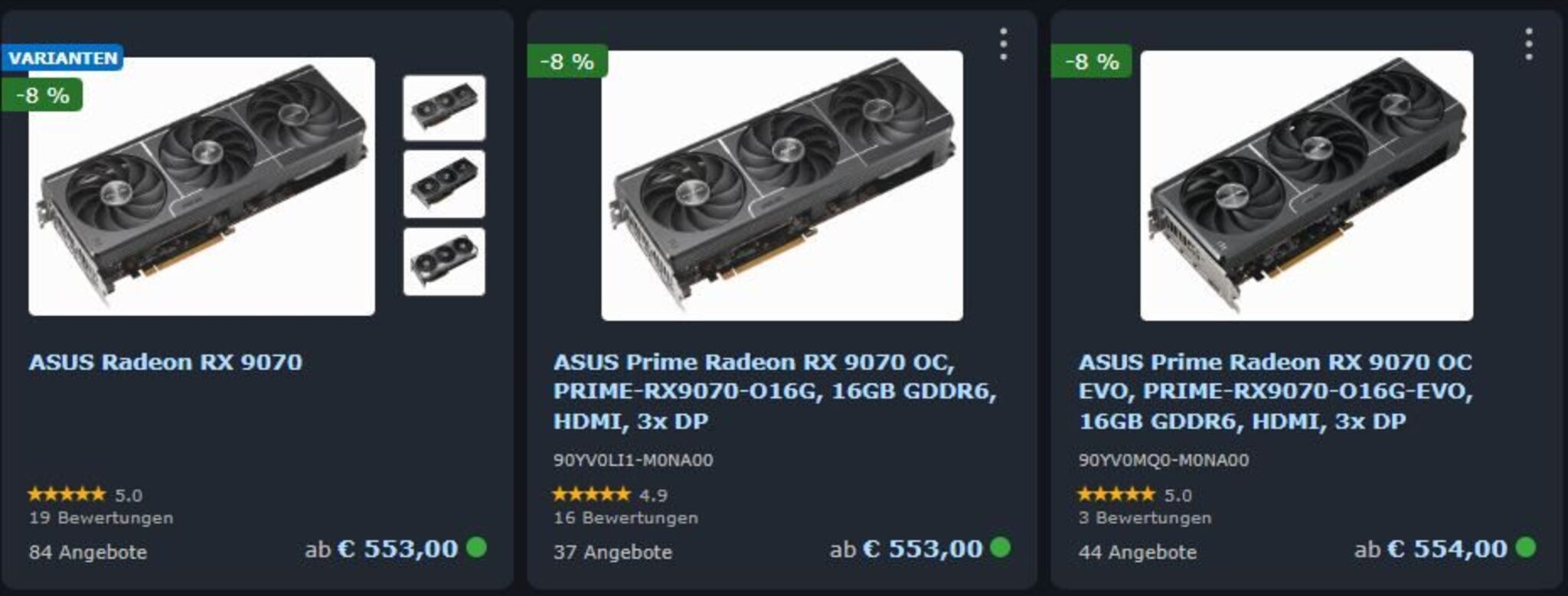 Giá RX 9070 tại Đức đang rẻ hơn bao nhiêu so với lúc mở bán? Giá RX 9070 tại Đức đang rẻ hơn bao nhiêu so với lúc mở bán?