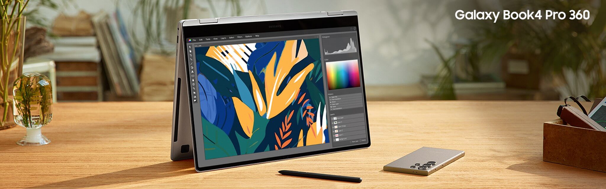 Samsung Galaxy Book4 Pro 360 16 laptop 2-in-1 gập 360 độ với bút S Pen