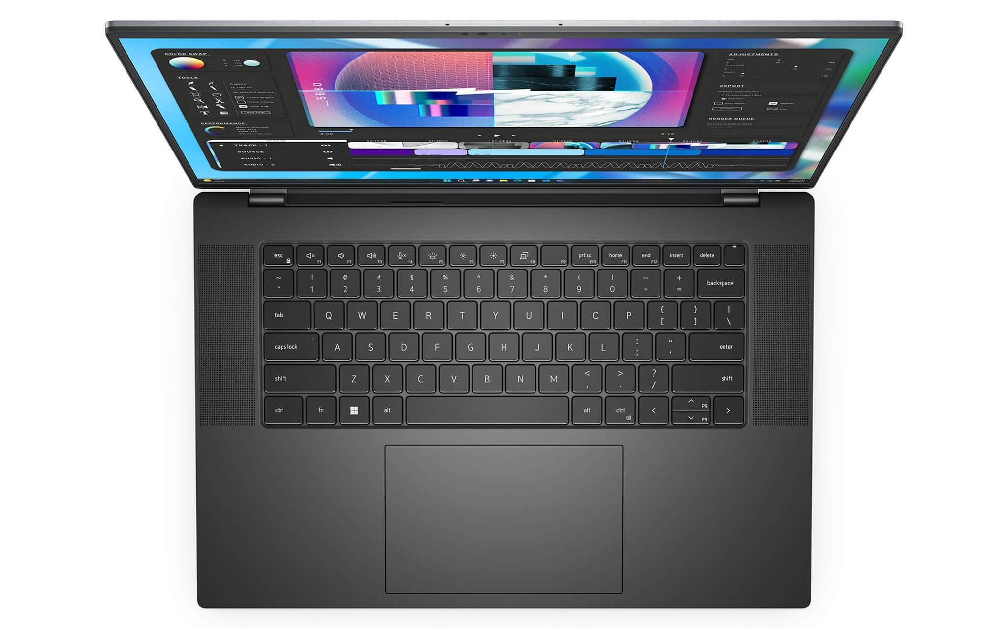 Bàn phím đèn nền và touchpad Windows Precision rộng trên Dell Precision 5680
