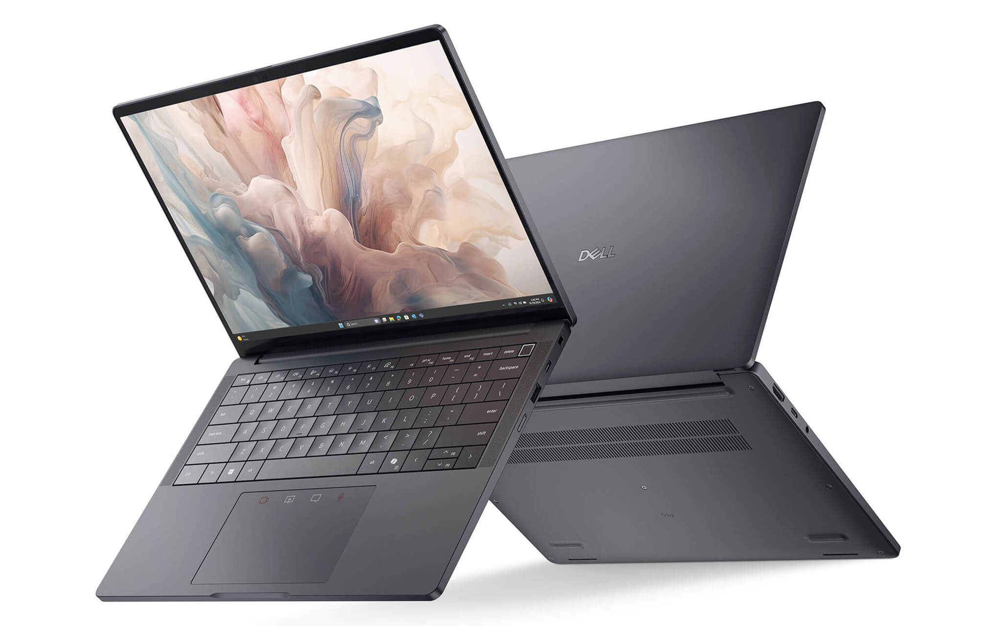 Dell Pro 14 Premium PA14250 2025 thiết kế mặt trên với vỏ nhôm CNC
