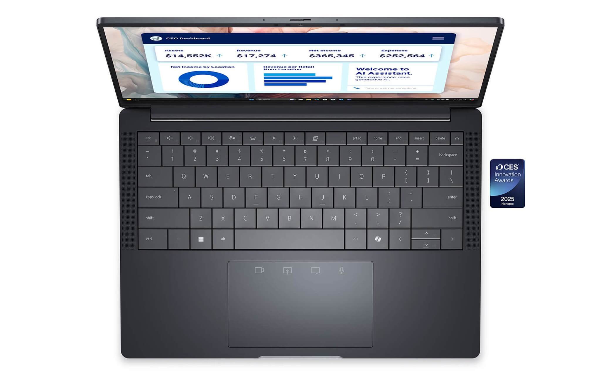 Dell Pro 14 Premium PA14250 laptop doanh nhân mỏng nhẹ trên bàn làm việc