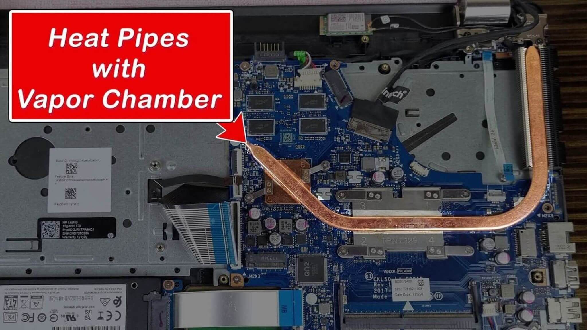 Cắt ngang heatpipe laptop dạng ống đồng so với tấm vapor chamber phẳng trong laptop gaming