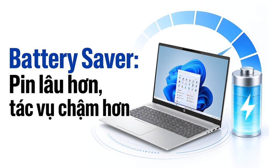Battery Saver trên laptop: pin lâu hơn nhưng máy chậm hơn