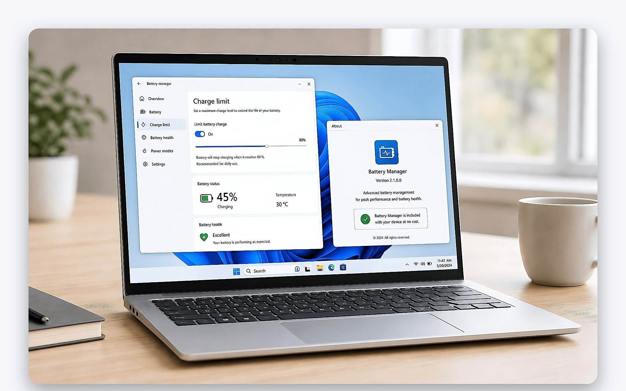 Các tiện ích quản lý pin chính chủ dành cho laptop tương thích