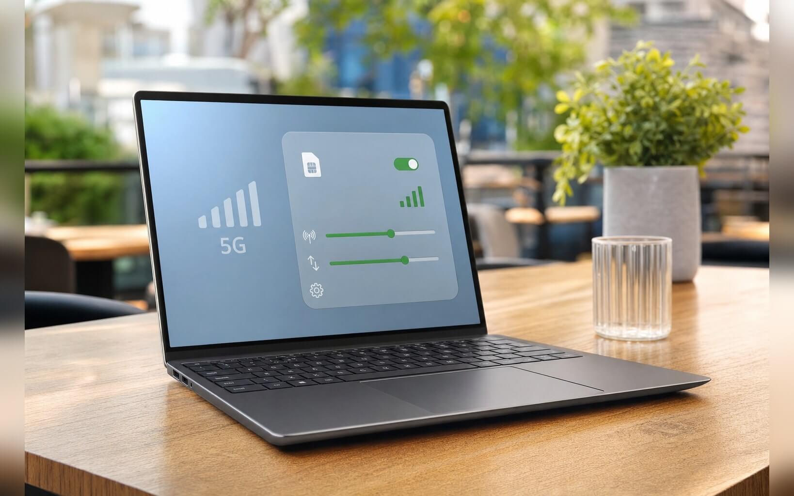 Laptop bật eSIM 5G kết nối mạng di động không cần Wi-Fi