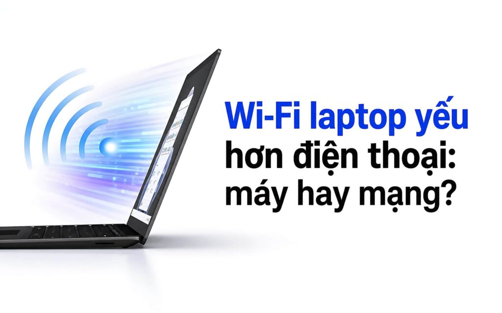 Laptop bắt wifi yếu hơn điện thoại: Lỗi ở máy hay ở mạng?