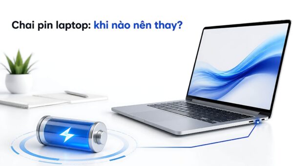 Laptop bị chai Pin: Khi nào nên thay để tránh sập nguồn hỏng máy?