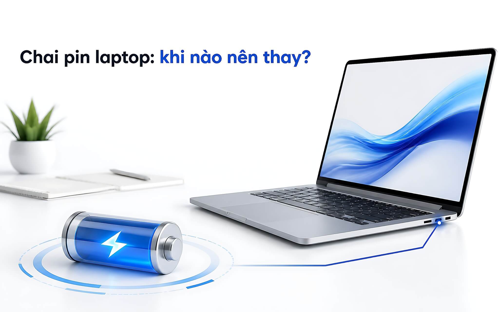 Laptop bị chai Pin: Khi nào nên thay để tránh sập nguồn hỏng máy?