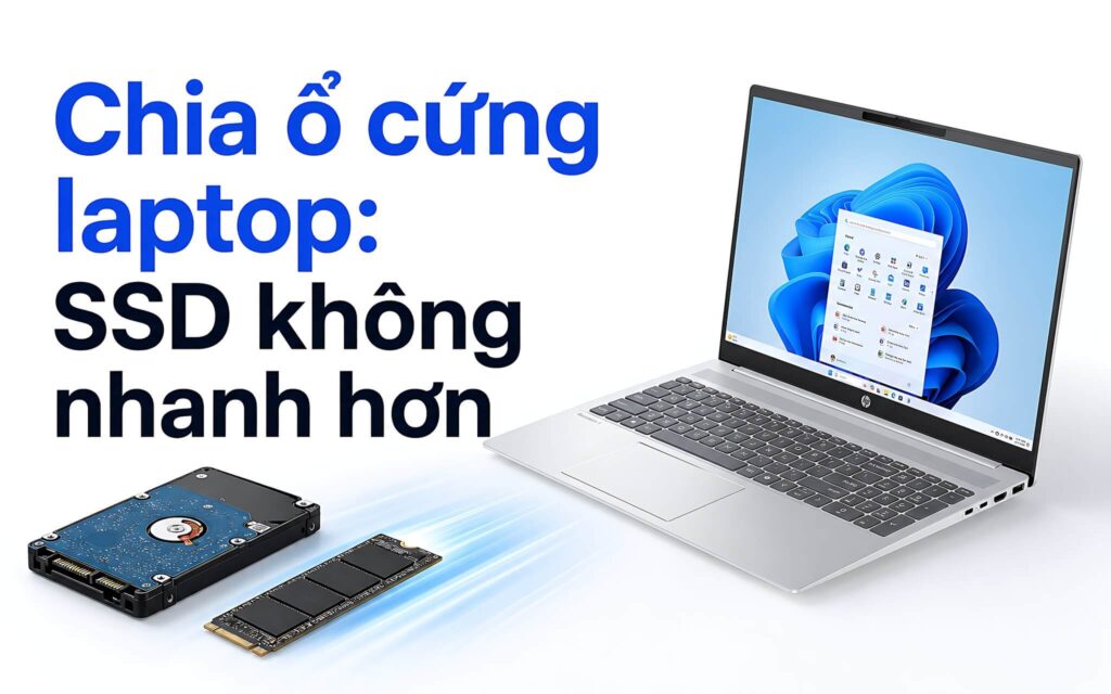 Chia ổ cứng laptop Win 11: Hiệu năng SSD không đổi sau khi phân vùng