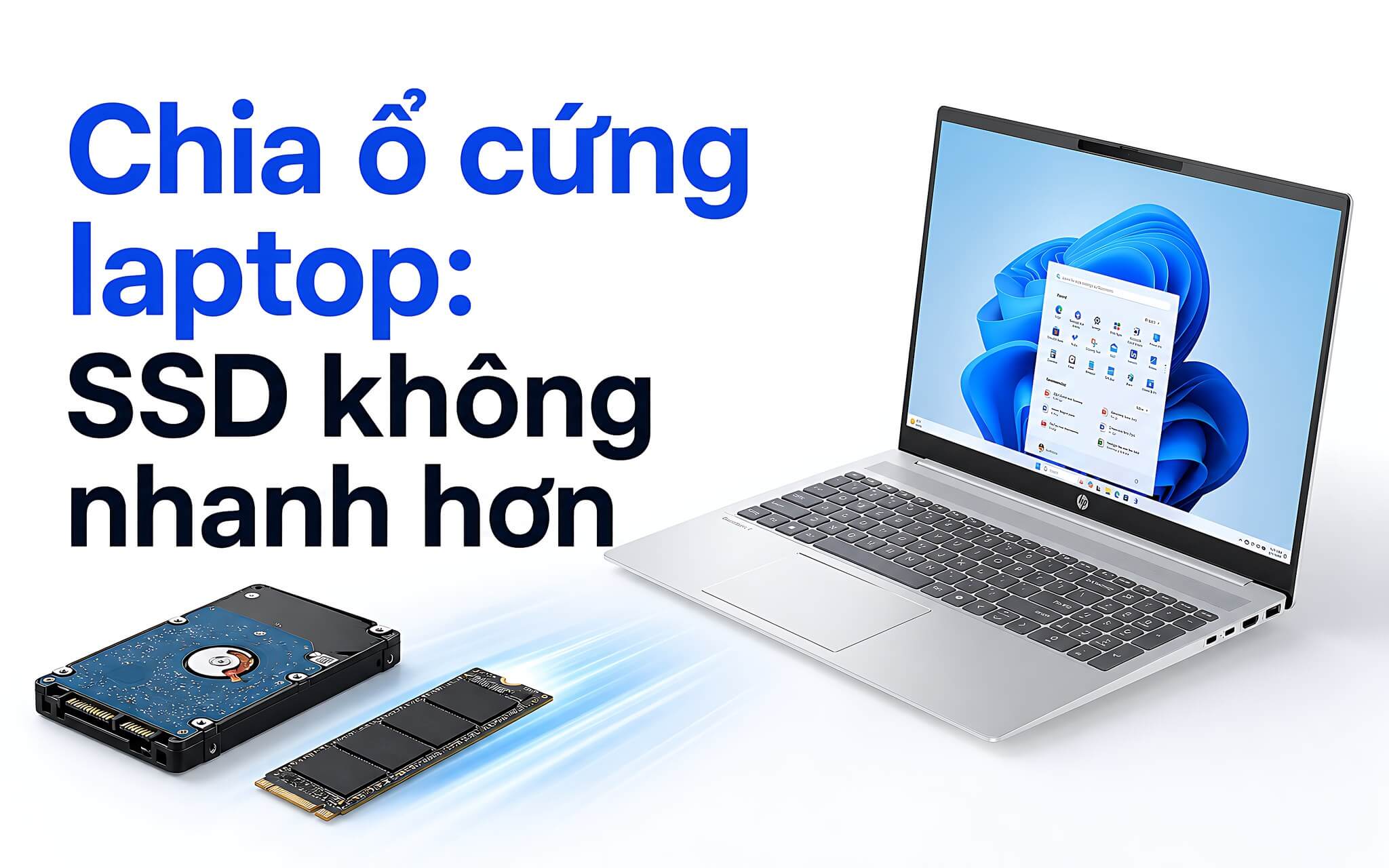 Chia ổ cứng laptop Win 11: Hiệu năng SSD không đổi sau khi phân vùng