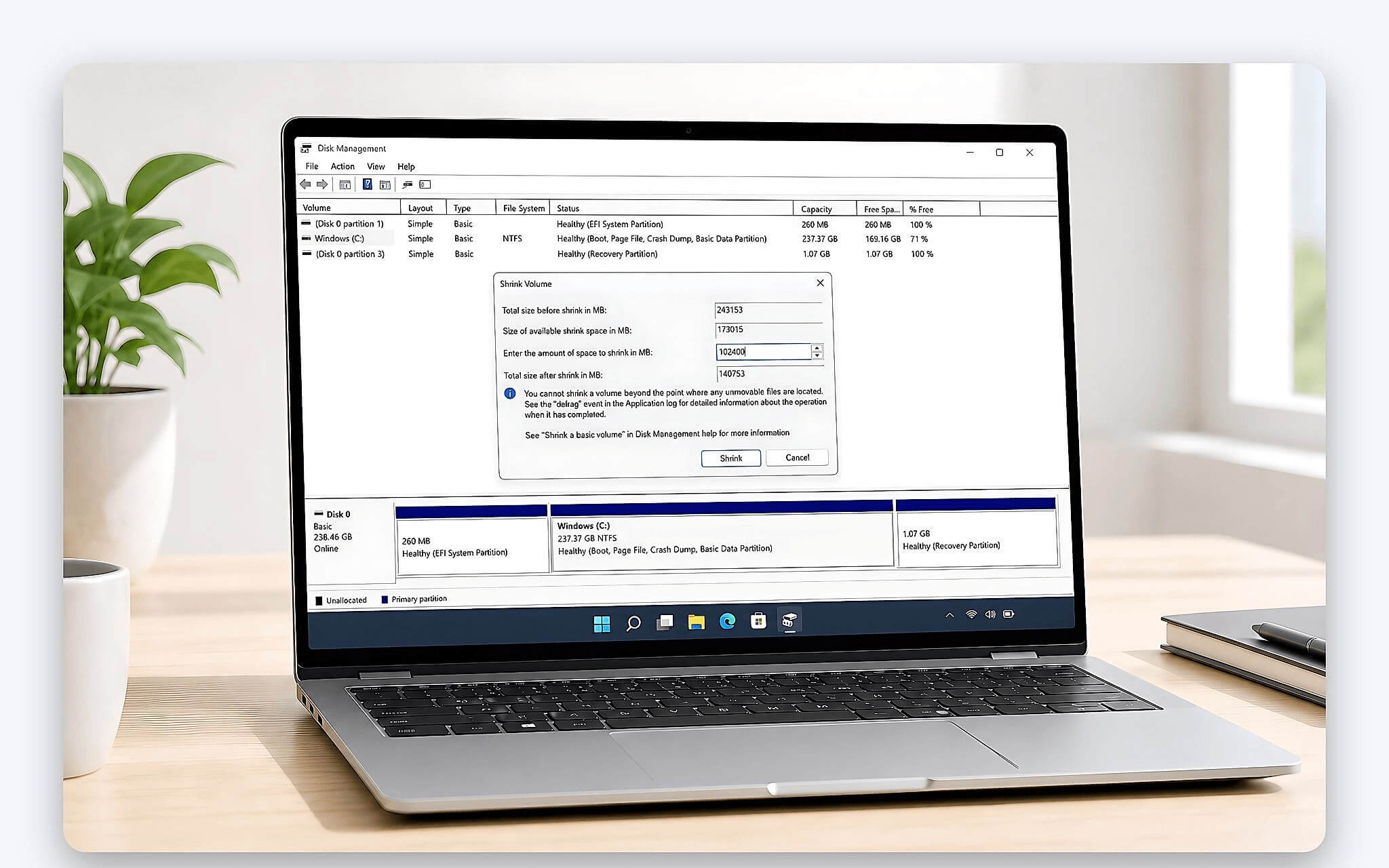 Cách thao tác chia ổ cứng laptop Win 11 an toàn bằng Disk Management Cách thao tác chia ổ cứng laptop Win 11 an toàn bằng Disk Management