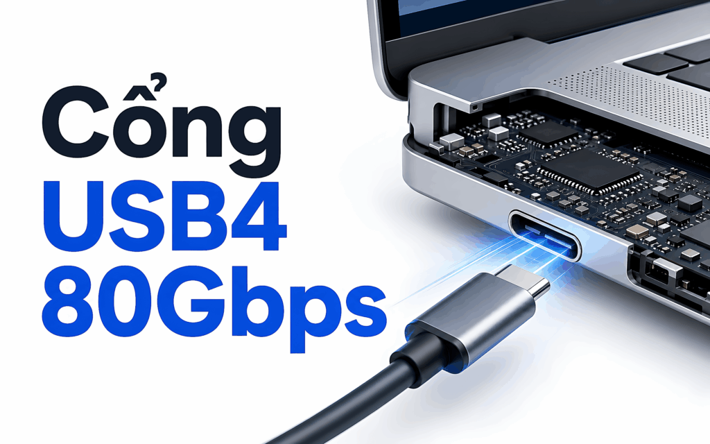 Cổng USB4 80Gbps: Gấp đôi băng thông, sao SSD không nhanh gấp đôi?