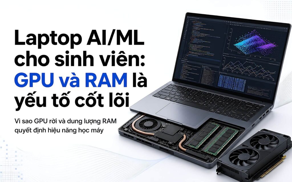 Laptop AI/ML cho sinh viên: GPU và RAM là yếu tố cốt lõi