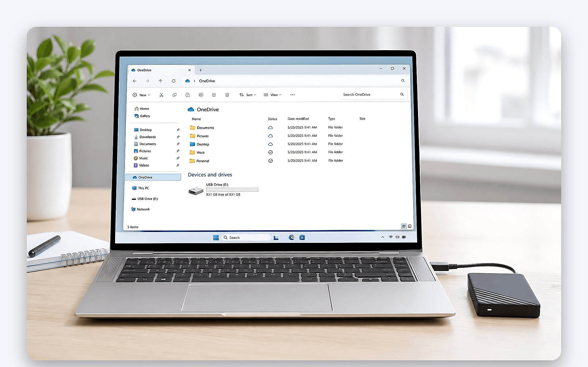OneDrive đồng bộ tập tin và ổ SSD lưu bản sao cục bộ