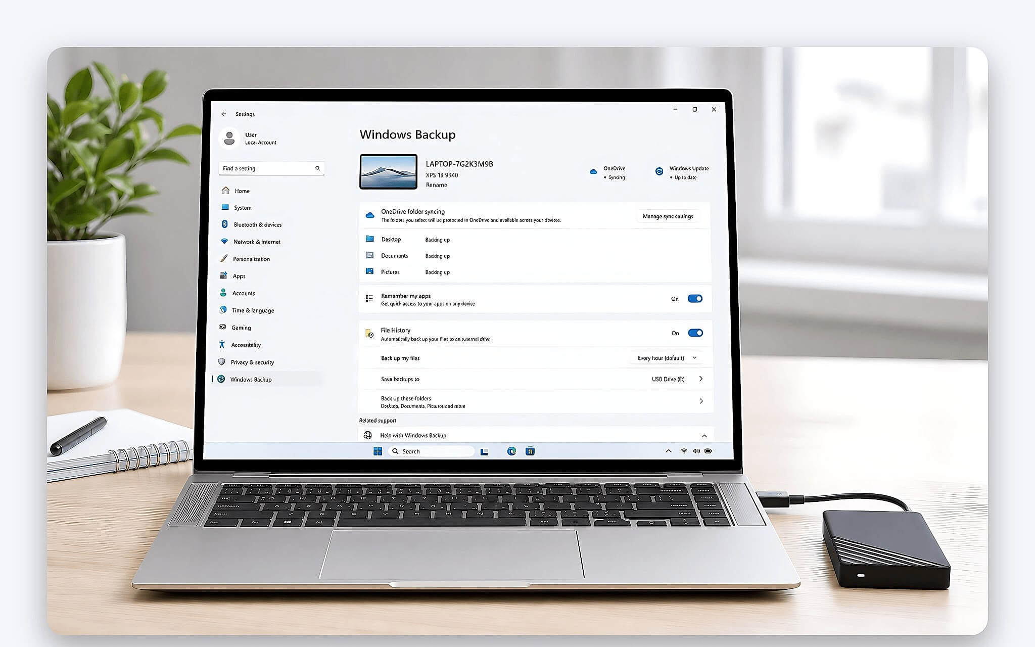 Kích hoạt sao lưu thư mục OneDrive trên Windows 11
