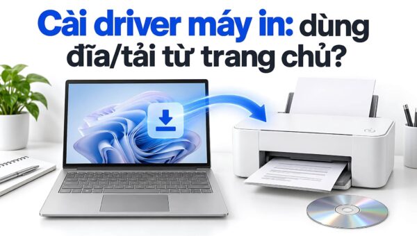 Cài driver máy in - Dùng đĩa CD gốc hay tải trực tiếp từ hãng?