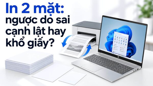 In 2 mặt - Cách chọn lật cạnh dài hay cạnh ngắn cho bản in đúng chiều