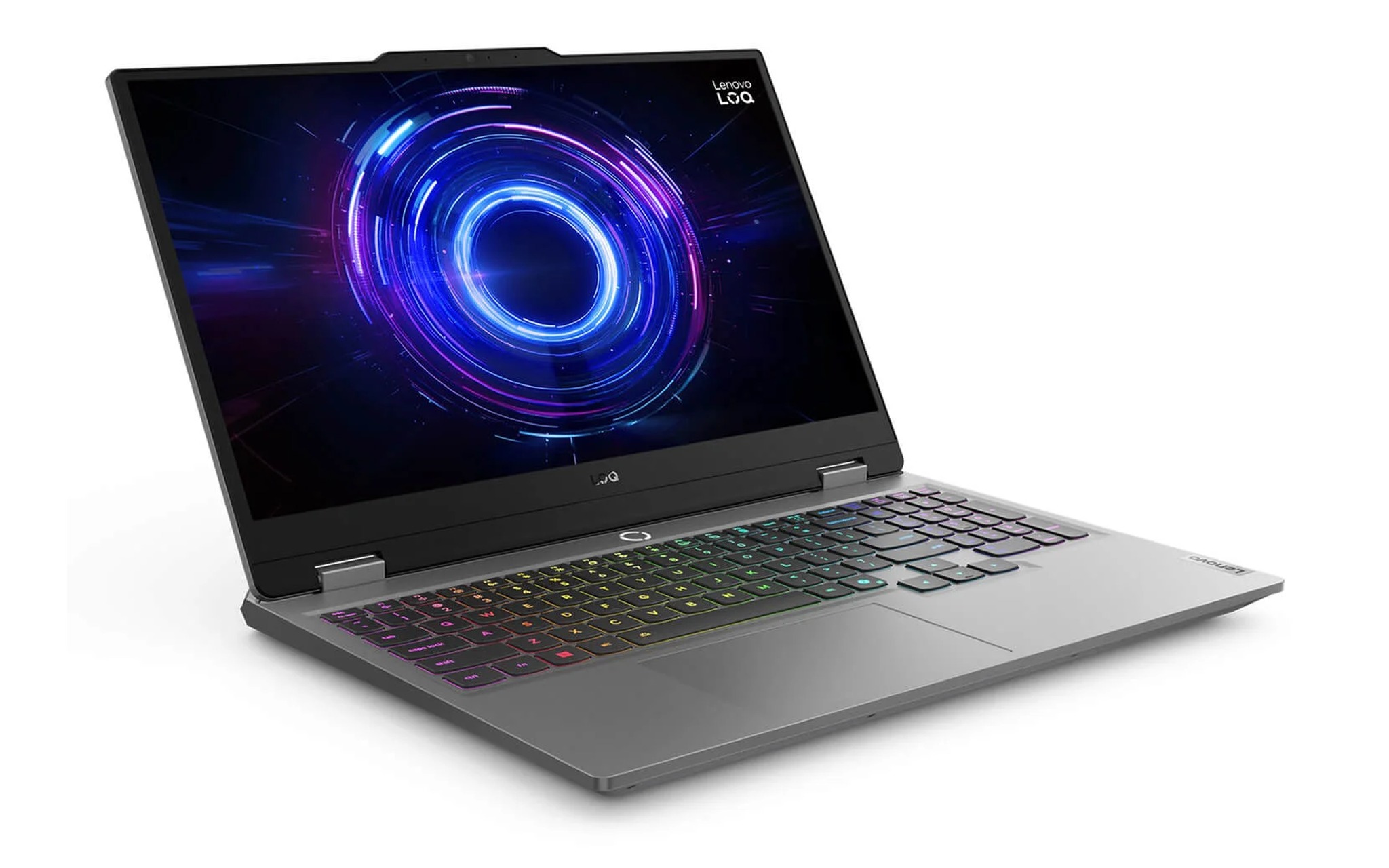 Lenovo LOQ 15IRX10 với màn hình 15,6 inch 144Hz nhìn từ góc nghiêng