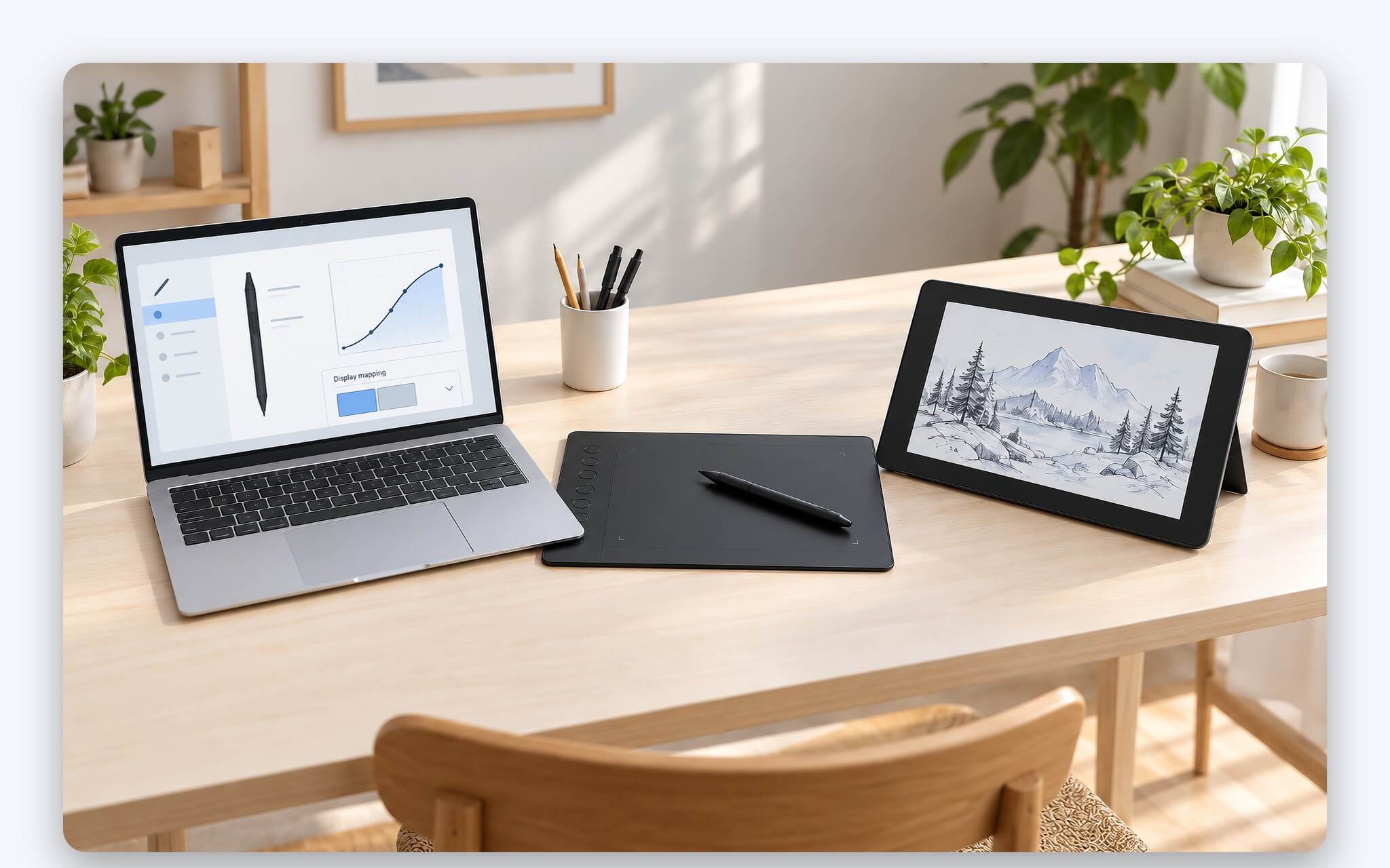 Cài driver bảng vẽ điện tử và bật Windows Ink trong phần cài đặt bút trên Windows 11