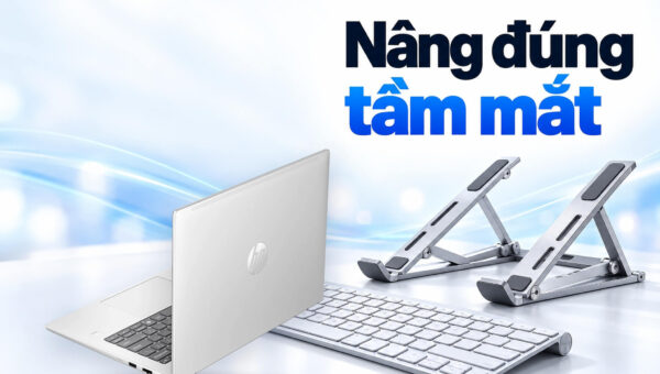 Giá đỡ laptop gấp gọn - Nâng màn hình đúng tầm mắt và chống rung khi gõ